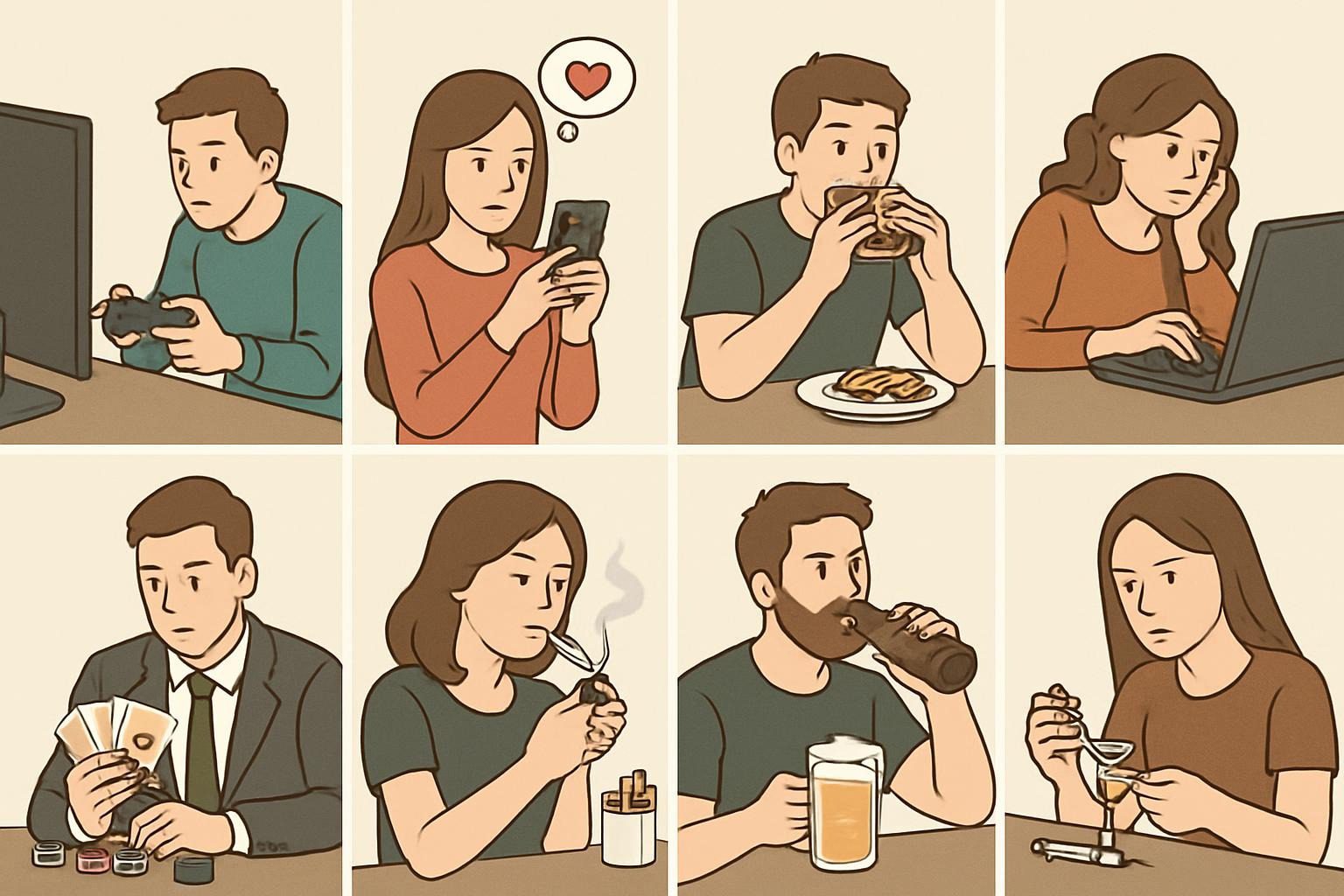 varies types of addiction behavioral and substance based that people experience