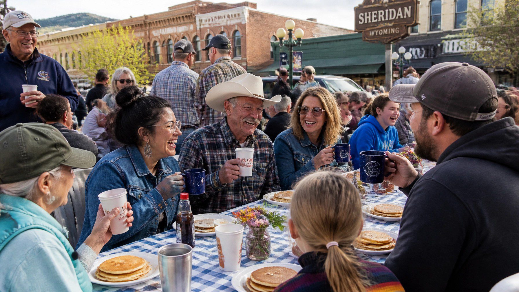 Community breakfast in Sheridan